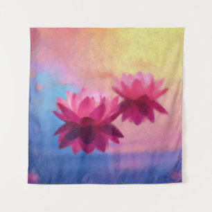 Tenture Fleurs de lotus Abstraites