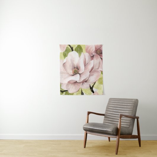 Tenture Fleurs de Magnolia (En situation)