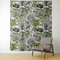 Fleurs de pivoines blanches et moisissures