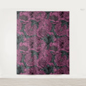 Tenture Fleurs de pivoines violettes (Devant)
