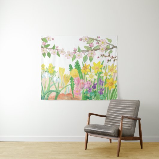 Tenture Fleurs de Printemps (En situation (horizontale))