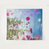 Tenture fleurs de printemps et papillon (Devant (Horizontal))