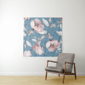 Tenture Fleurs de printemps, feuille, design transparent (En situation)