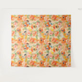 Tenture Fleurs de printemps orange (Devant (Horizontal))