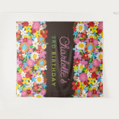 Tenture Fleurs de printemps Whimsical Jardin Fête d'annive (Devant (Horizontal))