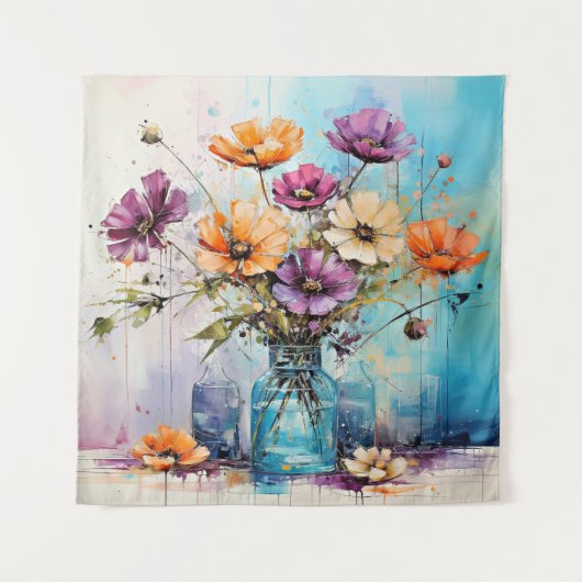 Tenture Fleurs de ressort d'aquarelle (Devant)