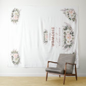 Tenture Fleurs de rose à teint blanc Prop mariage en or ro (En situation (horizontale))