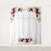 Tenture Fleurs de rougebourg Fleurs dorées Mariage Photobo (Devant)