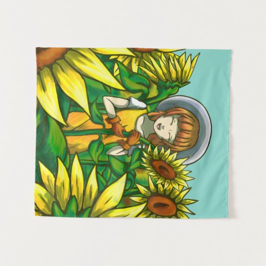 Tenture Fleurs de soleil (Devant (Horizontal))