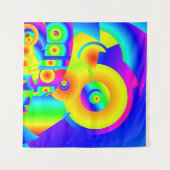 Tenture Fleurs de soleil Abstraites (Devant (Horizontal))