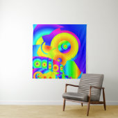 Tenture Fleurs de soleil Abstraites (En situation)