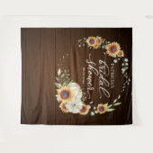 Tenture Fleurs de soleil vertes Fête des mariées d'automne (Devant (Horizontal))