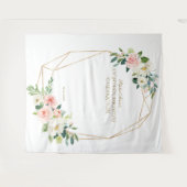 Tenture Fleurs de teinte rose et or - Accessoire de Photob (Devant (Horizontal))