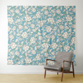 Tenture Fleurs de torrents jaunes et bleues (En situation (horizontale))