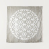 Tenture FLEURS DE VIE - Symbole de géométrie sacrée plan 2 (Devant)