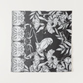 Tenture Fleurs Décoratives Affiche Oiseau Nouveau (Devant (Horizontal))