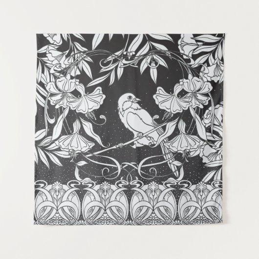 Tenture Fleurs Décoratives Affiche Oiseau Nouveau (Devant)