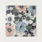 Tenture Fleurs délicates : motif sans couture dessiné à la (Devant (Horizontal))