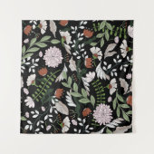 Tenture Fleurs d'Engraving Antique Peint à la main (Devant (Horizontal))