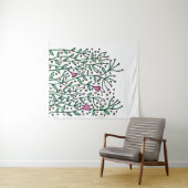 Tenture Fleurs dessinées à la main de style vintage en por (En situation (horizontale))