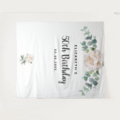 Tenture Fleurs d'eucalyptus verdure élégante blanche pour (Devant (Horizontal))