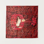 TENTURE FLEURS D'IMAGINAIRES GOTHIQUES UNICORNES, MOTIFS F (Devant (Horizontal))