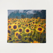 Tenture Fleurs du paysage du terrain de tournesol Jaune (Devant (Horizontal))