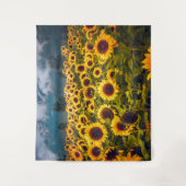 Tenture Fleurs du paysage du terrain de tournesol Jaune (Devant)