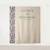 Tenture Fleurs Élégantes Beige (Devant)