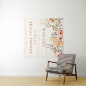 Tenture Fleurs élégantes de couleur dorée pour la bienvenu (En situation (horizontale))