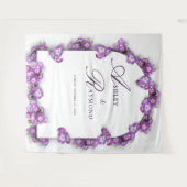 Tenture Fleurs Élégantes Modernes Arc Lilac Violet Blanc (Devant (Horizontal))