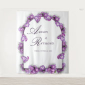 Tenture Fleurs Élégantes Modernes Arc Lilac Violet Blanc (Devant)