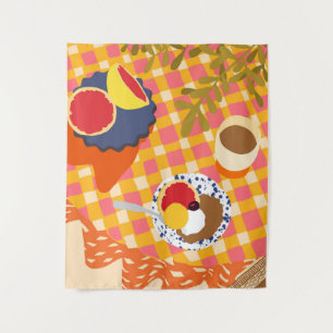 Tenture Fleurs et Brunch