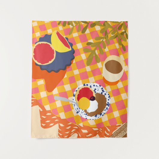 Tenture Fleurs et Brunch (Devant)