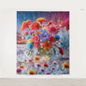 Tenture Fleurs et cristaux de glace (Devant)