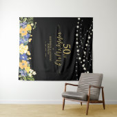 Tenture Fleurs et lumières à cordes 50e anniversaire du Ma (En situation (horizontale))