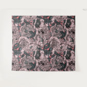 Tenture Fleurs et moisissures de pivoines roses (Devant (Horizontal))