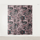 Tenture Fleurs et moisissures de pivoines roses (Devant)