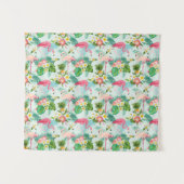 Tenture Fleurs et oiseaux tropicaux (Devant (Horizontal))