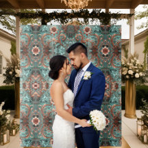 Fleurs formelles élégantes en cuivre turquoise