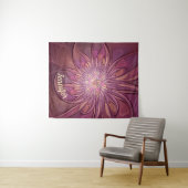 Tenture Fleurs fractales modernes abstraites Nom Couleurs (En situation (horizontale))