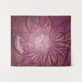 Tenture Fleurs fractales modernes abstraites Nom Couleurs (Devant (Horizontal))