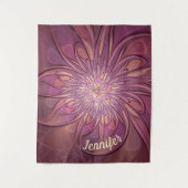 Tenture Fleurs fractales modernes abstraites Nom Couleurs (Devant)