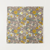 Tenture Fleurs Iris Narcissus Vintage sans fil (Devant (Horizontal))