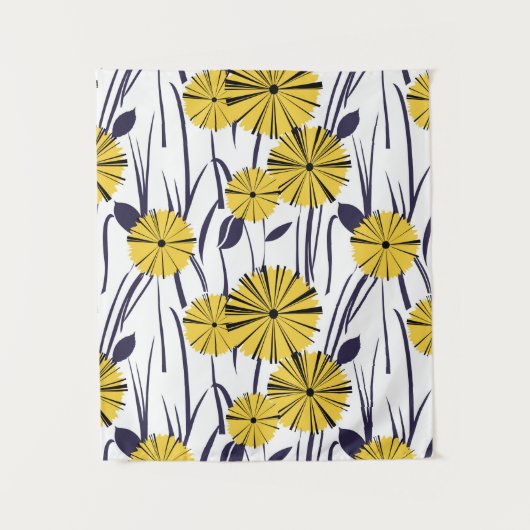 Tenture Fleurs jaunes (Devant)