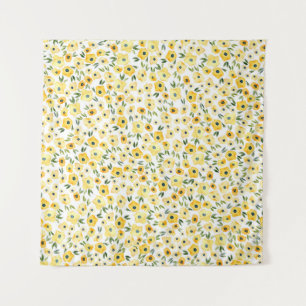 Tenture Fleurs Jaunes Minuscules : Aquarelle Sans Couleur.