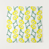 Tenture Fleurs Jaunes : Motif sans couture illustré (Devant)