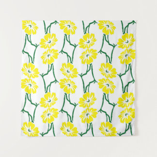 Tenture Fleurs Jaunes : Motif sans couture illustré