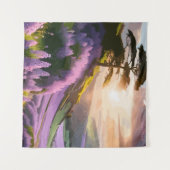 Tenture Fleurs Lilac fleurissent sur la colline au soleil  (Devant (Horizontal))