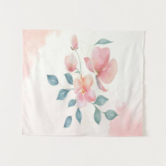 Tenture Fleurs minimalistes modernes (Devant (Horizontal))